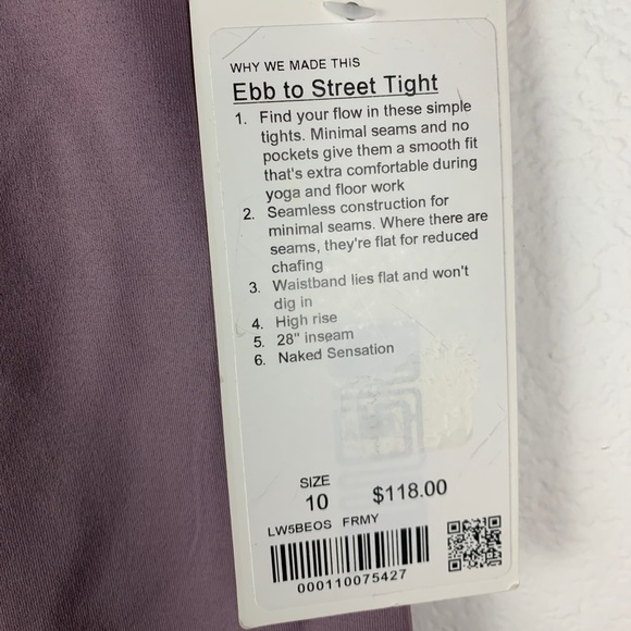 Lululemon Ebb to Street Tight Leggings NWT - Picture 4 of 5